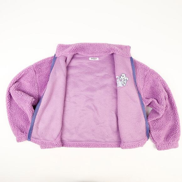 Care Bears Womens XXL Crop Full Zip Fleece Embroidered Grumpy Bear Purple Cozy - Picture 2 of 11